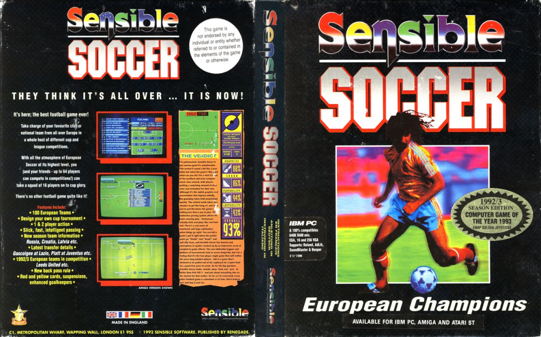 Sensible Soccer - European Champions - 92-93 Edition — box-texture (EU)