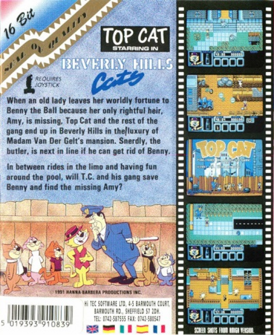 Top Cat Starring in Beverly Hills Cats — box-2D-back (EU)