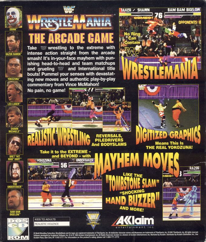 Wwf Wrestlemania - The Arcade Game — box-2D-back (US)