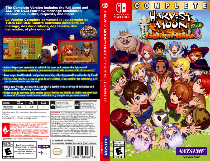 Harvest Moon - Light of Hope — box-texture (US)