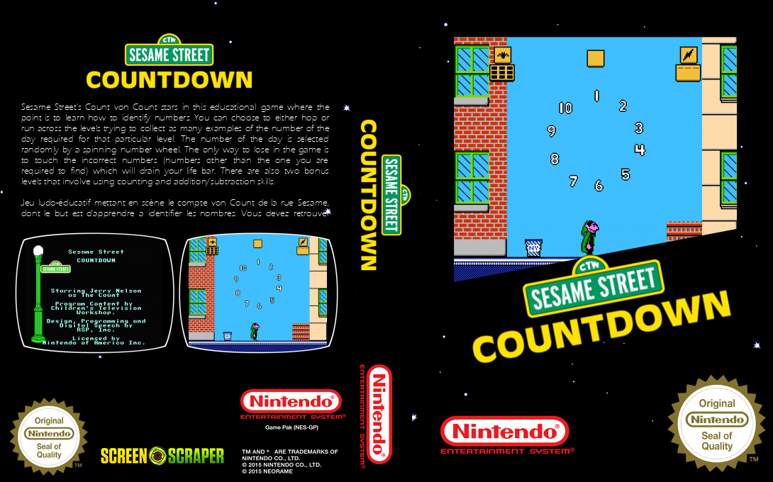 Sesame Street Countdown — box-texture (SS)