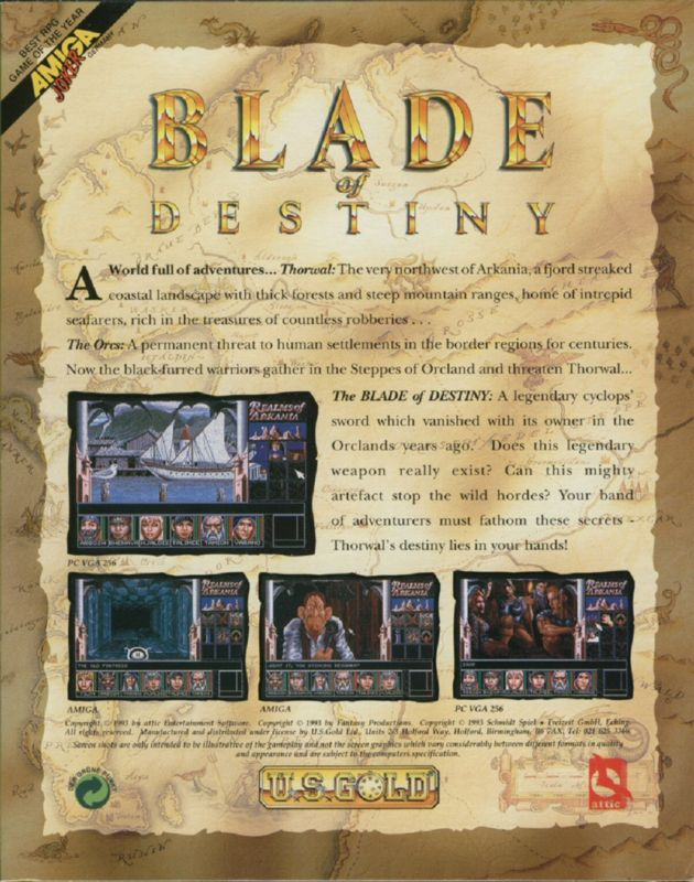 Realms Of Arkania - Blade Of Destiny — box-2D-back (EU)