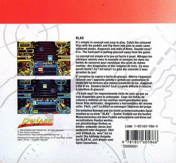 Klax — box-2D-back (EU)