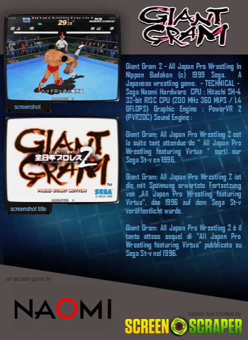 Giant Gram: All Japan Pro Wrestling 2 — box-2D-back (SS)