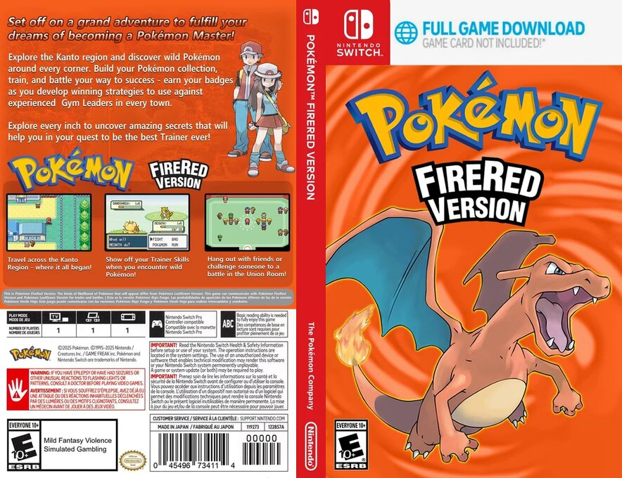 Pokemon Fire Red — box-texture (US)