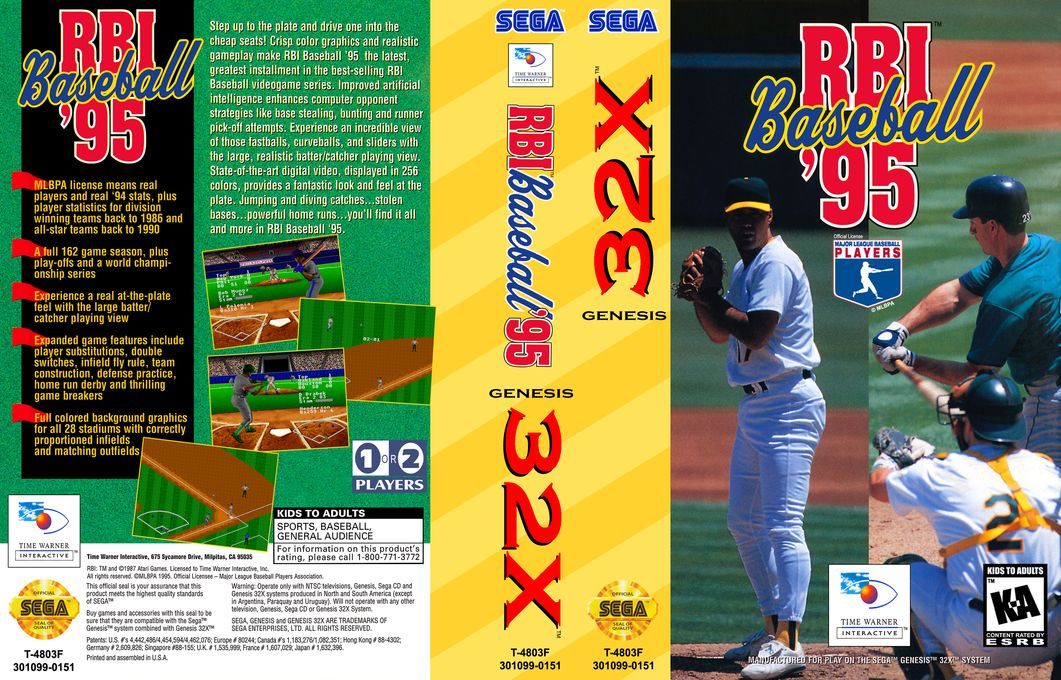 RBI Baseball '95 — box-texture (US)