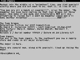 ZxZvm - The Town Dragon - Interactive Fiction — ss (WOR)