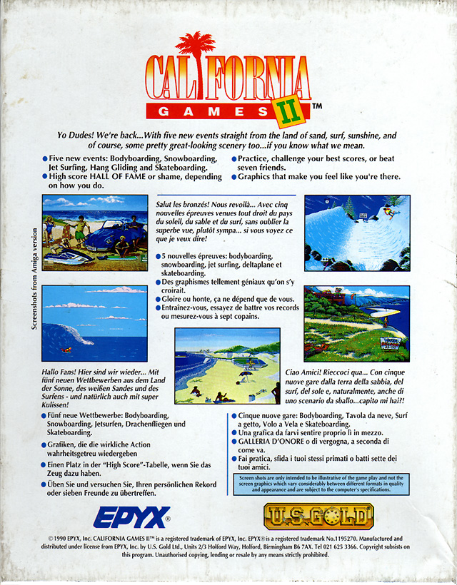 California Games 2 — box-2D-back (EU)