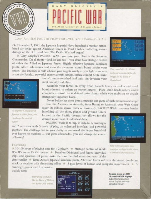 Gary Grigsby's Pacific War — box-2D-back (US)
