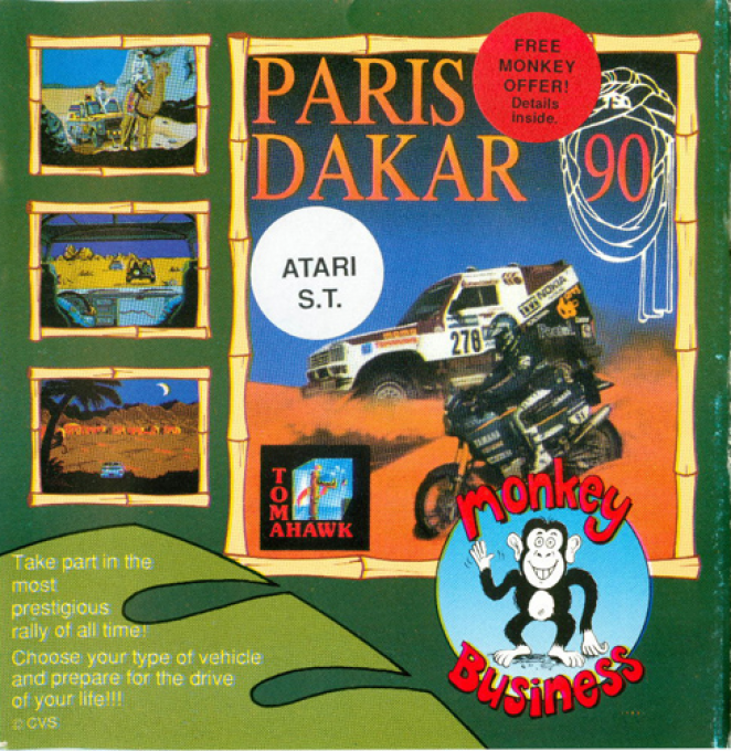 Paris Dakar 1990 box art