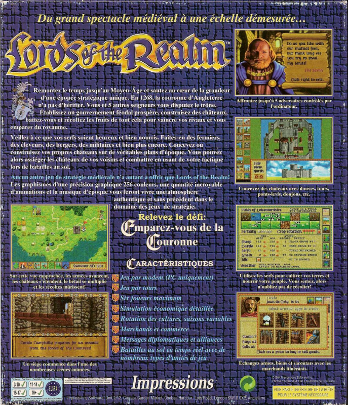 Lords Of The Realm — box-2D-back (FR)