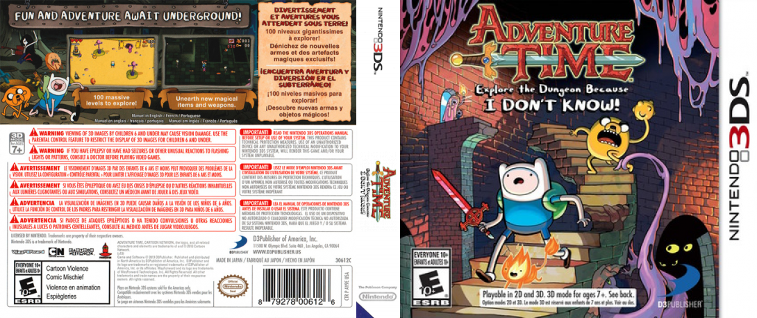 Adventure Time - Explore the Dungeon Because I Don't Know! — box-texture (US)