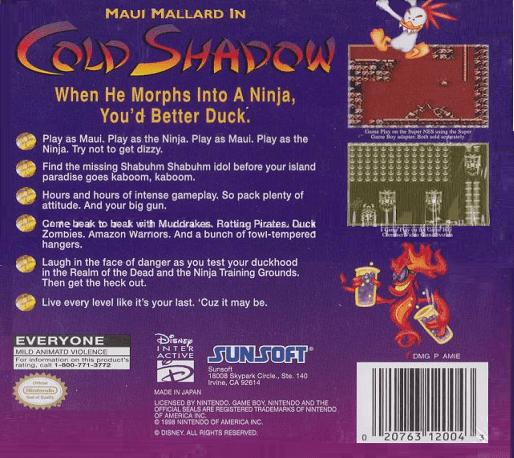 Maui Mallard in Cold Shadow — box-2D-back (US)