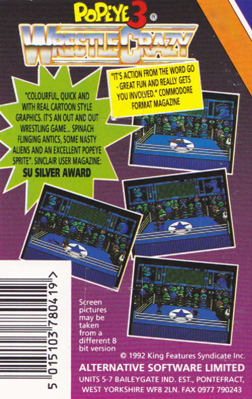 Popeye 3 - WrestleCrazy — box-2D-back (EU)