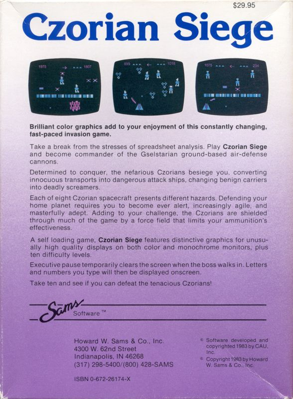 Czorian Siege — box-2D-back (US)