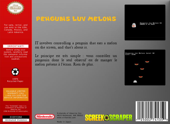 Penguins Luv Melons — box-2D-back (SS)