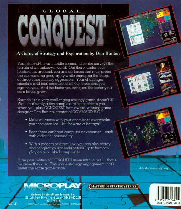 Global Conquest — box-2D-back (US)