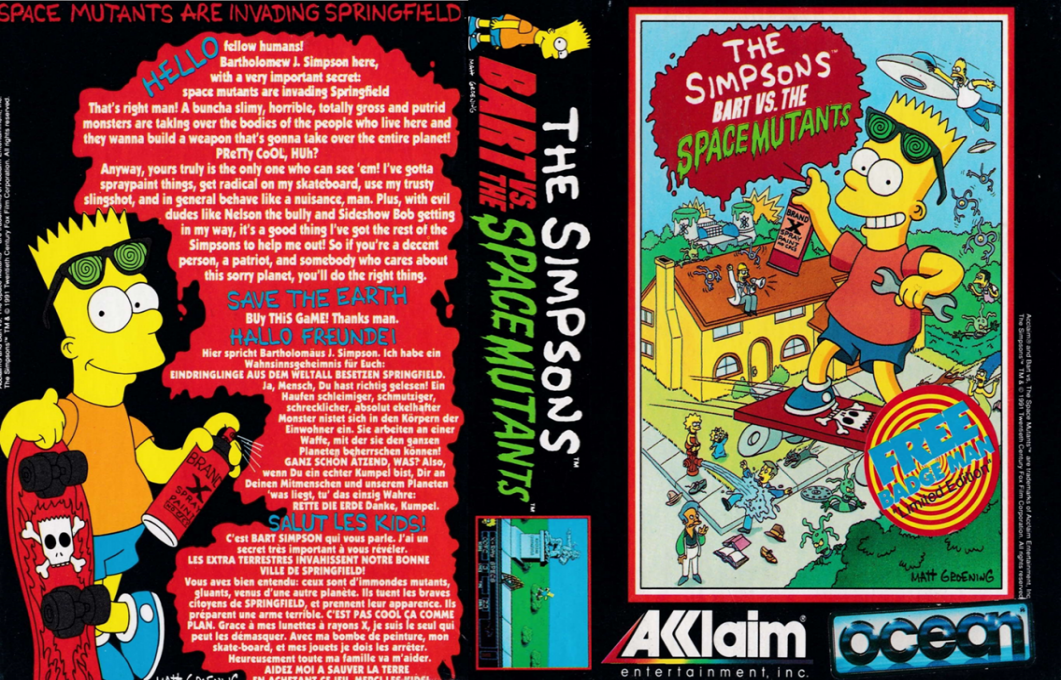 Simpsons, The - Bart Vs. The Space Mutants — box-texture (EU)