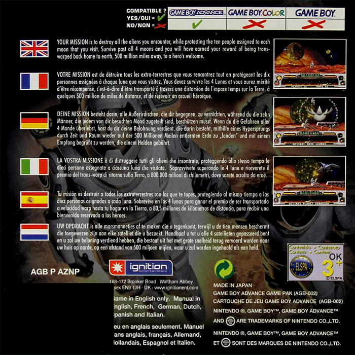 Super Dropzone - Intergalactic Rescue Mission — box-2D-back (EU)