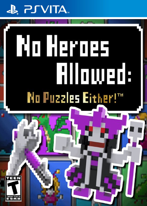 No Heroes Allowed - No Puzzles Either! box art