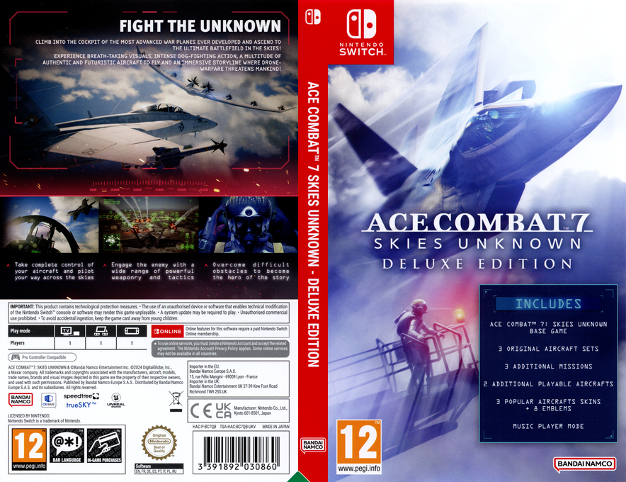 Ace Combat 7 - Skies Unknown Deluxe Edition — box-texture (EU)