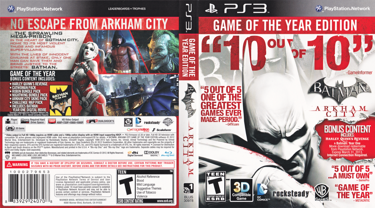 Batman - Arkham City - Game of the Year Edition — box-texture (US)