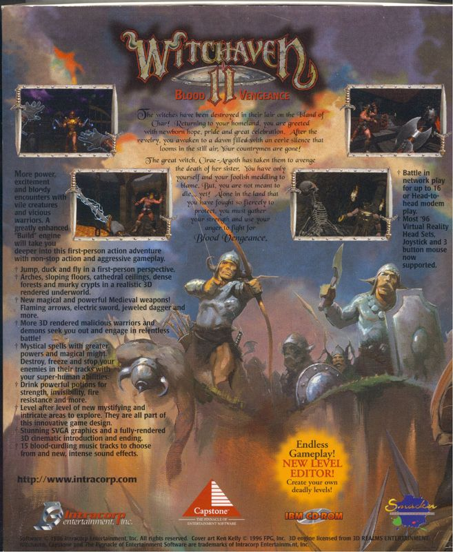 Witchaven 2 - Blood Vengeance — box-2D-back (US)