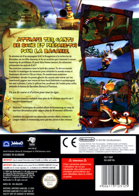 Kao the Kangaroo - Round 2 — box-2D-back (FR)