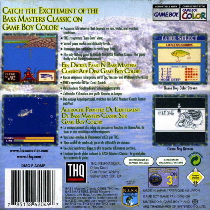 Bass Masters Classic — box-2D-back (EU)
