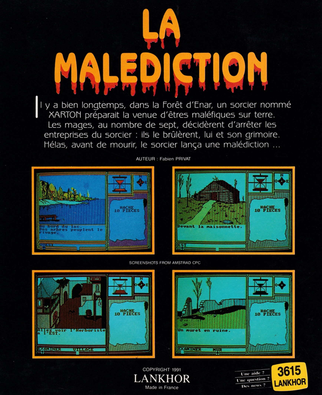Malédiction, La — box-2D-back (FR)