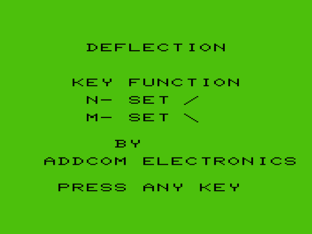 Deflection — sstitle (WOR)