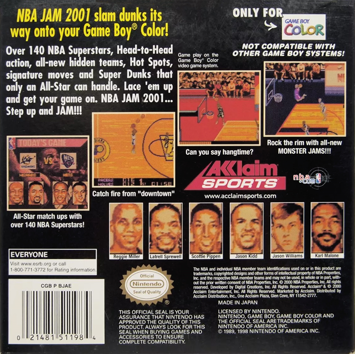 Nba Jam 2001 — box-2D-back (US)