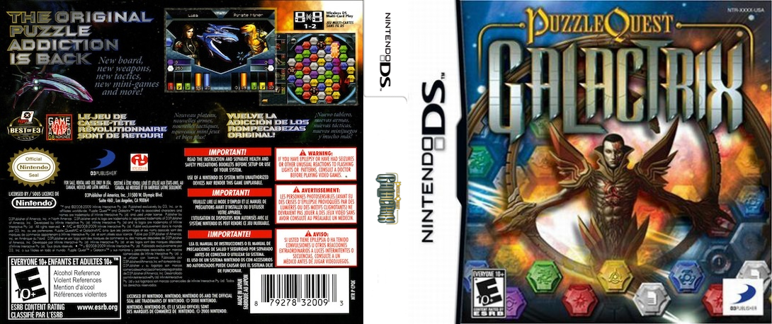 Puzzle Quest - Galactrix — box-texture (US)