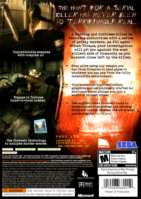 Condemned — box-2D-back (US)
