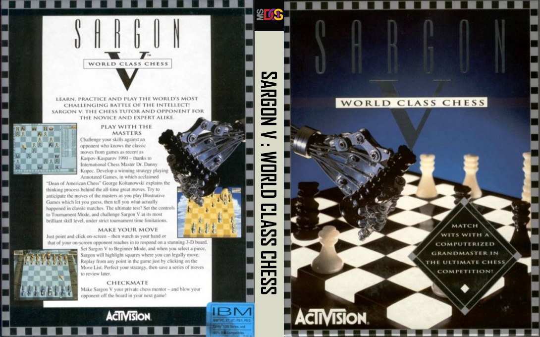 Sargon 5 - World Class Chess — box-texture (US)