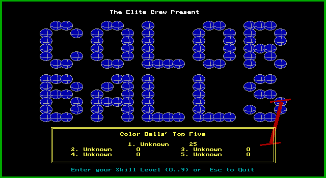 Color Balls box art