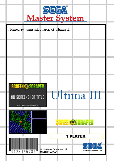 Ultima 3 — box-2D-back (SS)
