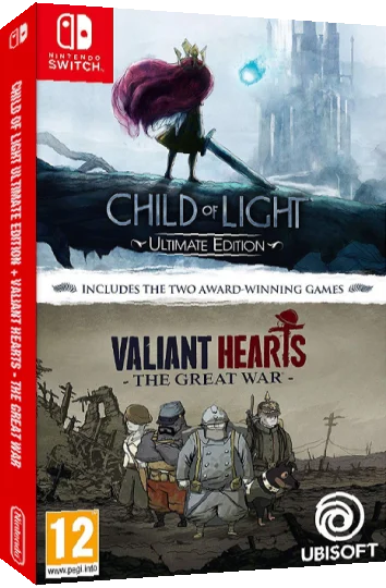 Child of Light - Ultimate Edition/Valiant Hearts - The Great War Double Pack — box-3D (EU)