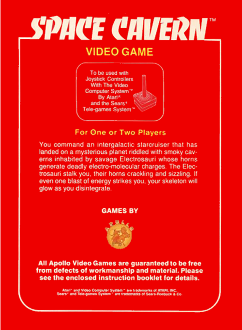 Space Cavern — box-2D-back (US)
