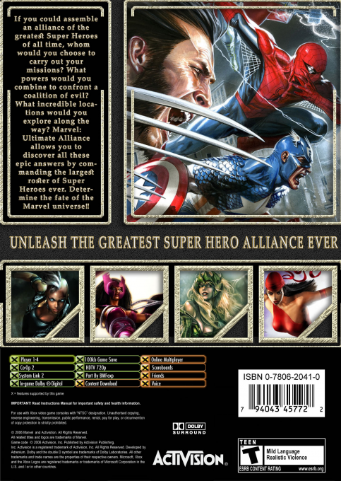 Marvel - Ultimate Alliance — box-2D-back (US)