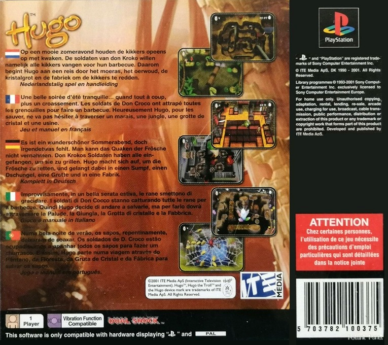 Hugo - Frog Fighter — box-2D-back (EU)
