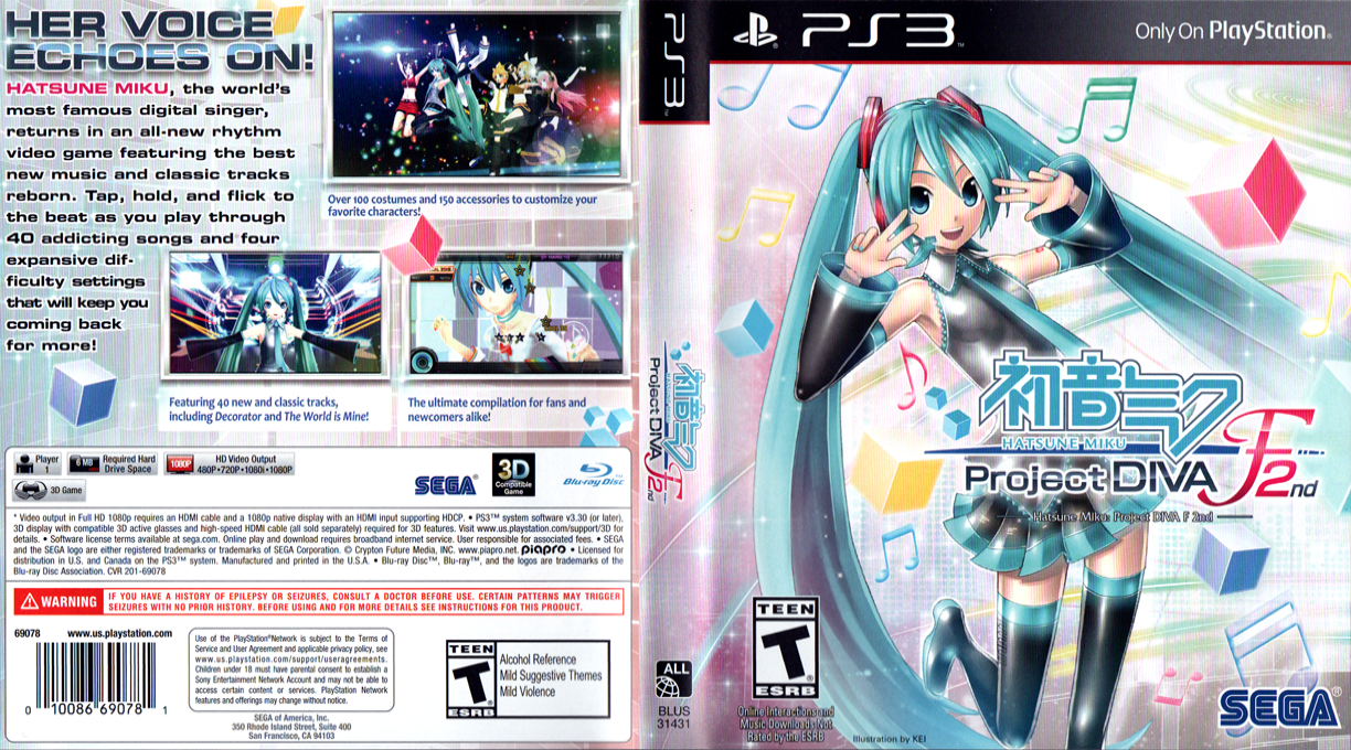 Hatsune Miku - Project Diva F 2nd — box-texture (US)