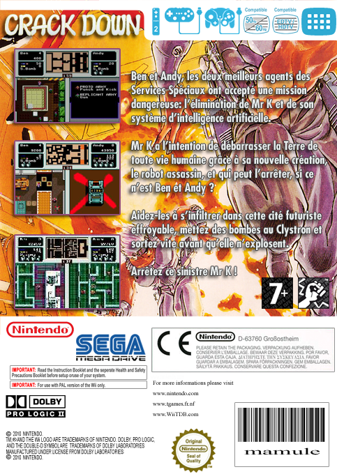 Crack Down — box-2D-back (FR)