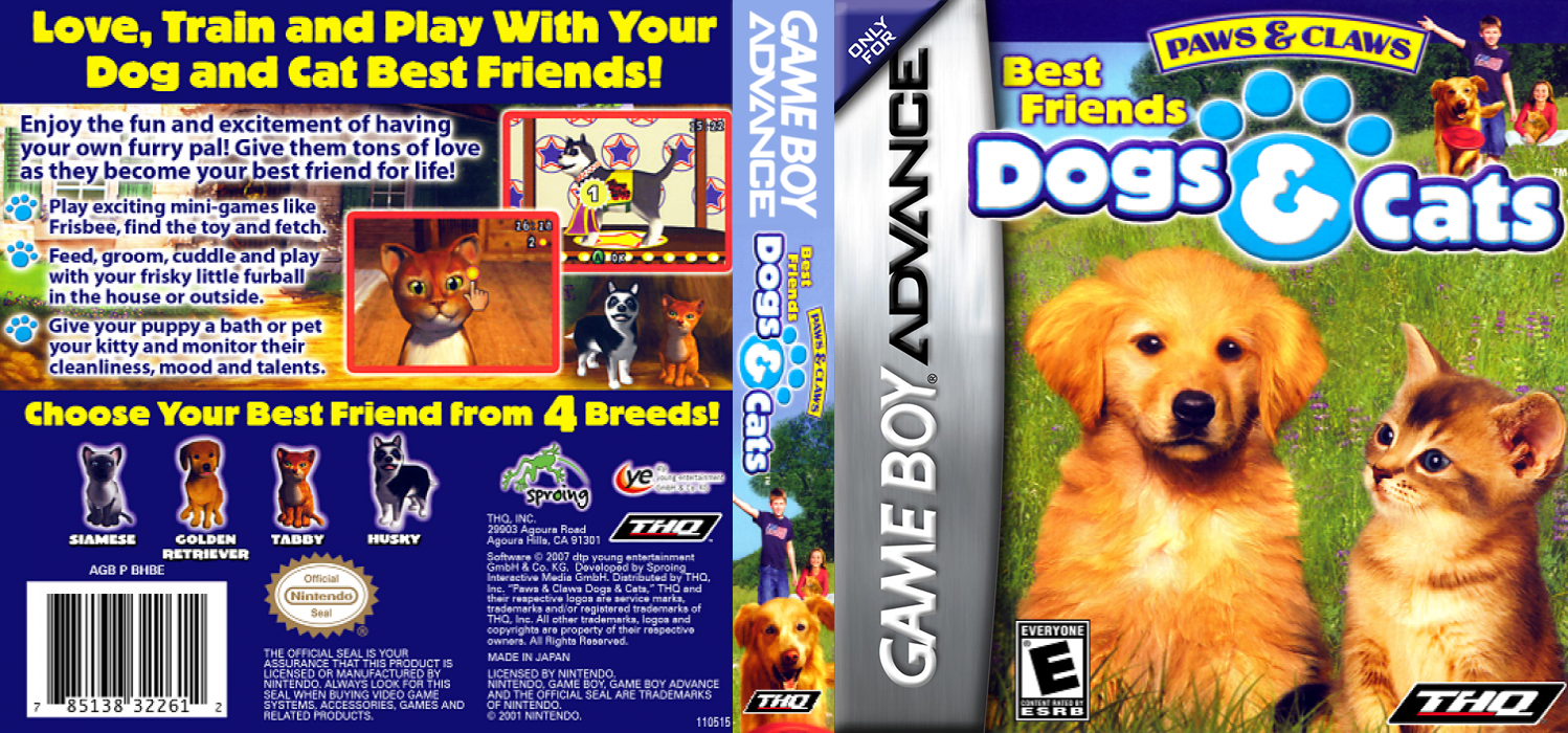 Paws & Claws - Best Friends - Dogs & Cats — box-texture (US)
