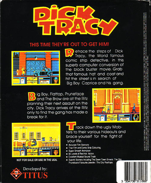 Dick Tracy — box-2D-back (EU)