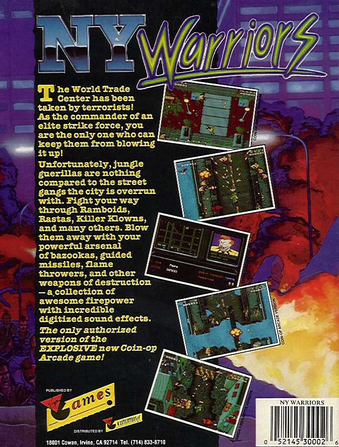 New York Warriors — box-2D-back (US)