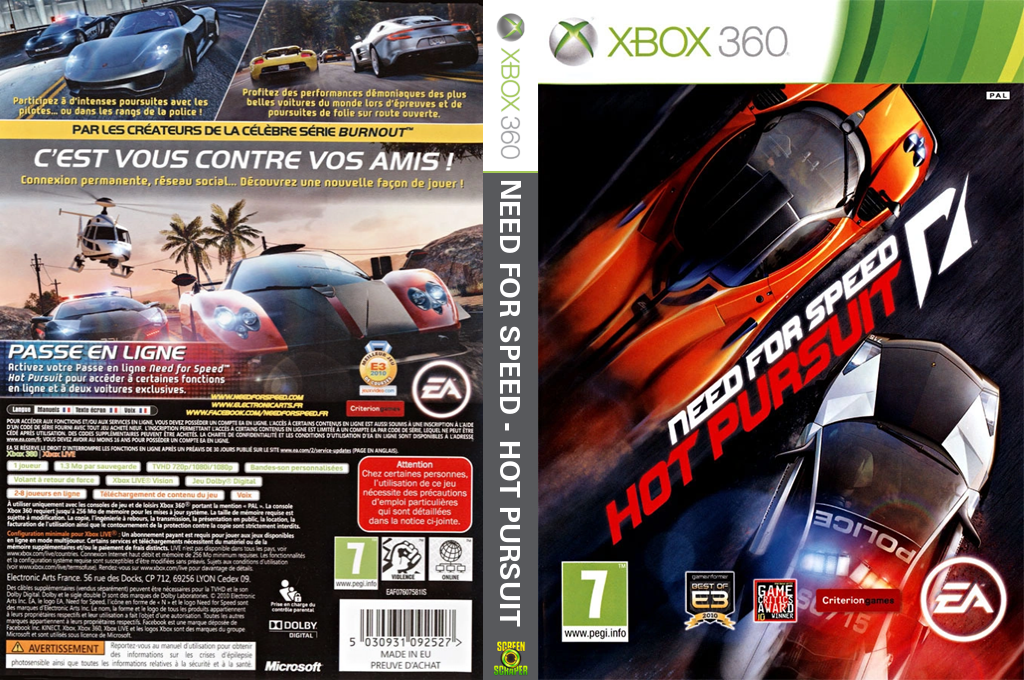 Need for Speed - Hot Pursuit — box-texture (EU)