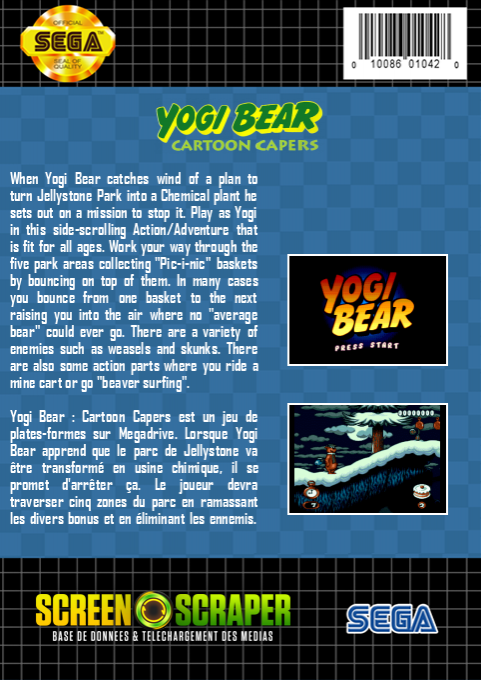Yogi Bear - Cartoon Capers — box-2D-back (SS)