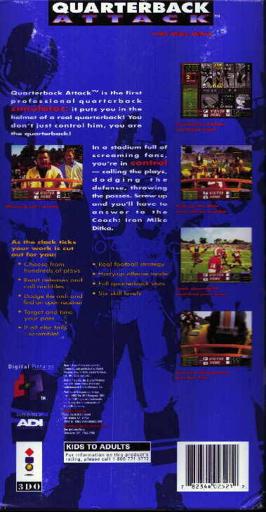 Quarterback Attack — box-2D-back (US)
