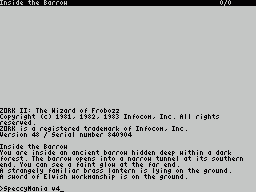 Zork 2 - The Wizard Of Frobozz — ss (WOR)